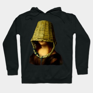 Silly Mona Lisa Head On A Basket Hoodie